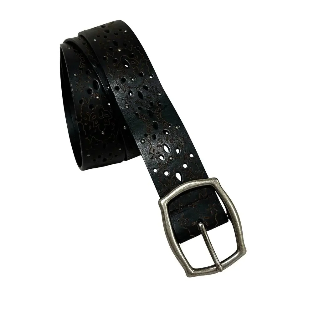 Vintage black leather